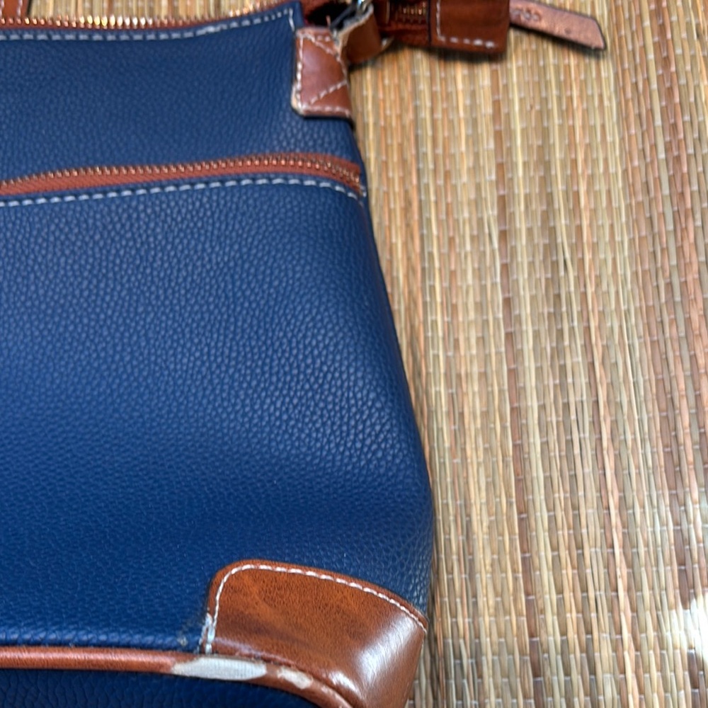 Dooney & Bourke Navy and Brown Crossbody Bag - Picture 7 of 7